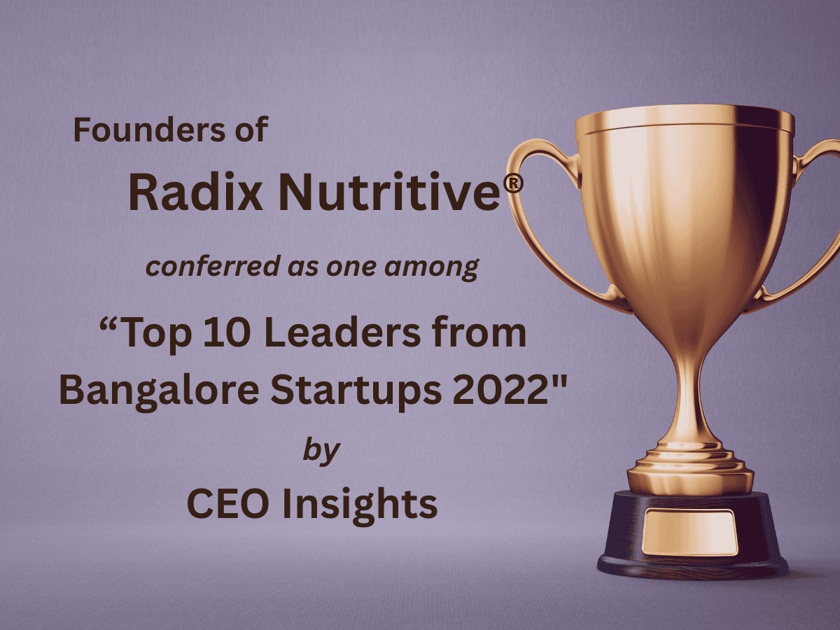 "Top 10 Leaders from Bangalore Startups 2022" recognition by CEO Insights
